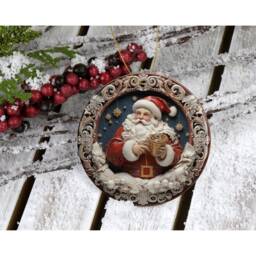 3D Santa Christmas Tree Bauble Personalized Keepsake Ornament - thumbnail 1