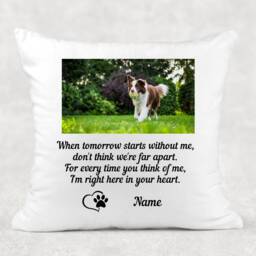 Pet Memorial Verse Photo Cushion Cover Pillow Case Custom Gift - Gift - thumbnail 1