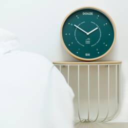 Peacock Blue Wooden Silent Wall Clock - thumbnail 3
