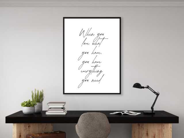 Everything You Need - Positivity Affirmation Wall Print Gift Bespoke Poster A5 A4 A3 Framed - image 1