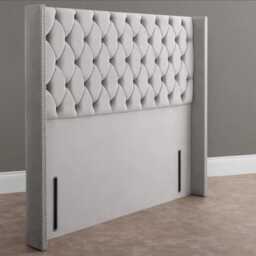 Plush Velvet Wingback Headboard - 54 - thumbnail 2