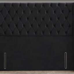 Plush Velvet Wingback Headboard - 54 - thumbnail 3