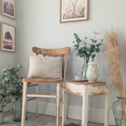 Quaint Vintage, Chair & Side Table Set ~ Country Cottage Style - thumbnail 2