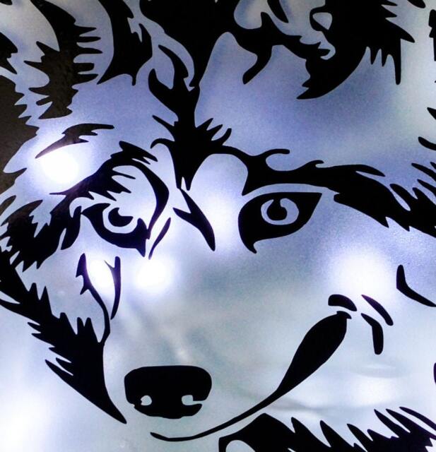Wolf Nightlight, Glass Cube Head Light, Personalised Option - image 1