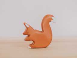 Wooden Squirrel Toy, Waldorf Squirrel, Handmade Animal, Montessori Toys, Wild Animal, Figurine Kids Gift - thumbnail 1