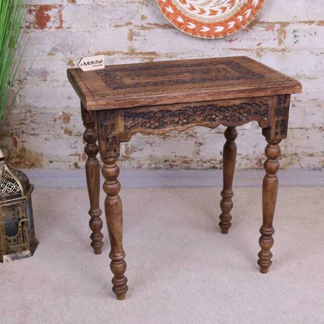 Erki Rectangular Mango Wood Side Table - image 1