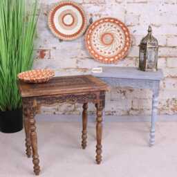 Erki Rectangular Mango Wood Side Table - thumbnail 3