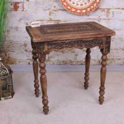 Erki Rectangular Mango Wood Side Table