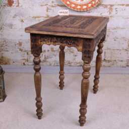 Erki Rectangular Mango Wood Side Table - thumbnail 4