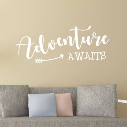 Adventure Awaits Wall Decal, Home Decor, Sticker, Stickers, Wall Quote Stickers - thumbnail 2