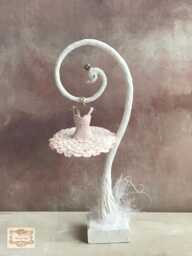 Rose Petal Tutu On Swan Ornament Stand , Paper Sculpture Artwork, Nursery Art Magical Fairytale Children's Room Home Decor