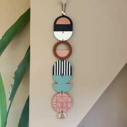 Black & Copper Wall Art - Geometric Hanging Moody Bauhaus Decor - thumbnail 1