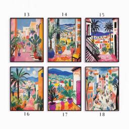 Syrian Travel Poster Set, Syria Print, Islamic Art, Muslim Decor, Folk Art Poster, Gallery Wall, Gift, A1/A2/A3/A4 - thumbnail 3