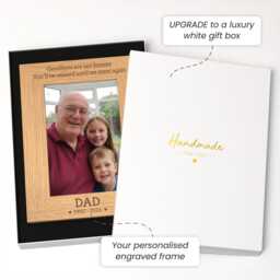 Memorial Photo Frame Gifts - Personalised Engraved Wood Picture - thumbnail 2