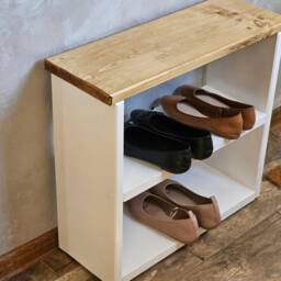 Handmade Solid Wood Shoe Rack Bench With Coat - Entryway Organizer - thumbnail 3