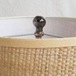 Pair Of Lamp Finials. Simple White Or Metallic Black. Decorative Lampshade Hardware - thumbnail 4