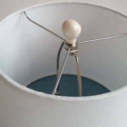 Pair Of Lamp Finials. Simple White Or Metallic Black. Decorative Lampshade Hardware - thumbnail 3
