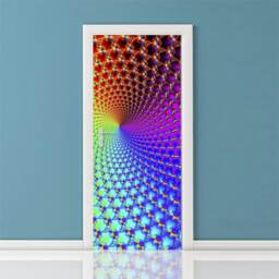 Door Sticker, Wallpaper, Mural, Fractal Art Wall Art, Decor Wrap, Fridge Decor, Home Sticker - thumbnail 2