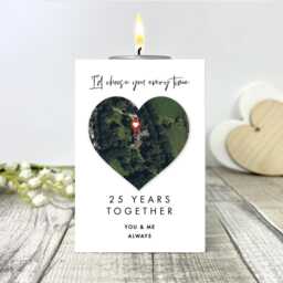 Personalised Map White Tea Light Holder - Custom Location Keepsake Gift - thumbnail 3