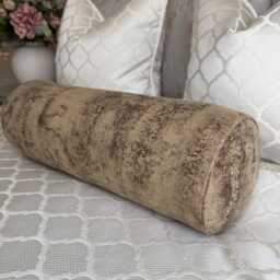 "Elegant Bed Cushion in Gold Copper Shimmer, 16"" X 6" - thumbnail 4