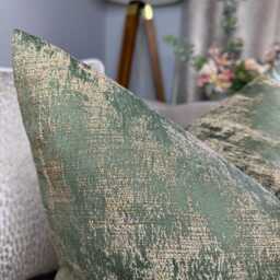 Olive Green Cushion Cover, Scatter Luxury Pillow Cover - Gold Shimmer, Throw Pillow, Curico Ashley Wilde Fabric- Worldwide Shipping - thumbnail 4