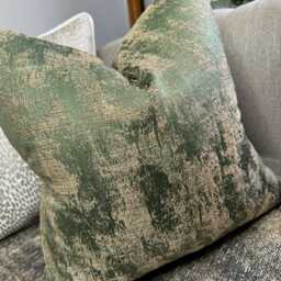 Olive Green Cushion Cover, Scatter Luxury Pillow Cover - Gold Shimmer, Throw Pillow, Curico Ashley Wilde Fabric- Worldwide Shipping - thumbnail 3