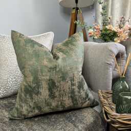 Olive Green Cushion Cover, Scatter Luxury Pillow Cover - Gold Shimmer, Throw Pillow, Curico Ashley Wilde Fabric- Worldwide Shipping - thumbnail 1