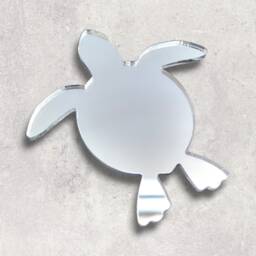 Turtle Large Acrylic Mirror Wall Art - Many Size, Colour Options - Bespoke Items Made - thumbnail 2