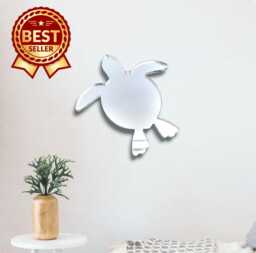 Turtle Large Acrylic Mirror Wall Art - Many Size, Colour Options - Bespoke Items Made