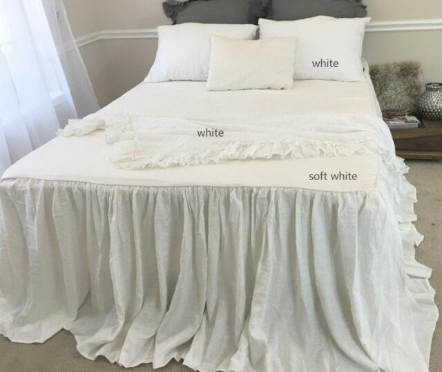 Soft White Bedspread, Off Bedding, Bedspread Queen King Twin Full - image 1