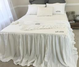 Soft White Bedspread, Off Bedding, Bedspread Queen King Twin Full - thumbnail 1