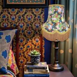 Bird Of Juno Peacock Fabric Table Lampshade Ceiling Lights Pendants Floor Standard - Animal Print Fabric Lamp Shades - thumbnail 2