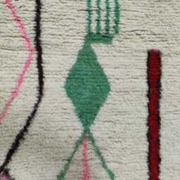 Handmade Moroccan Wool Runner Rug Abstract Berber Hallway Rug - thumbnail 4