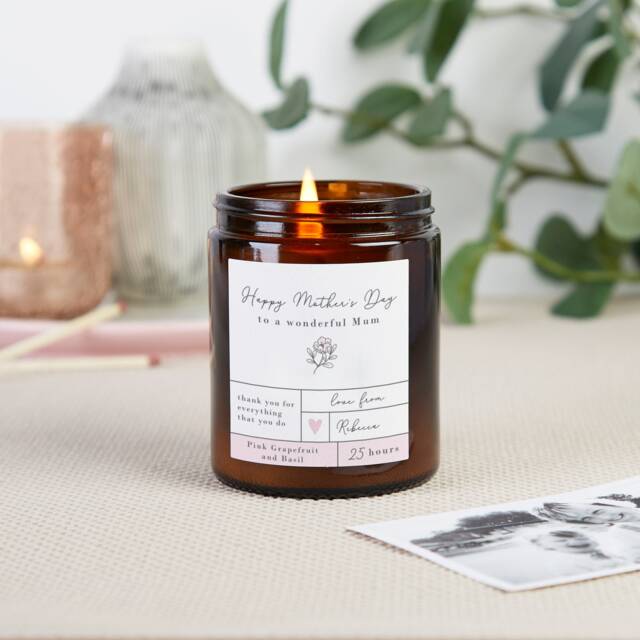 Personalised Mother's Day Candle Gift For Mum Scented Candle - image 1
