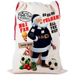 Personalised Fulham Football Christmas Sack Xmas Stocking Bag Kids Present Festive Santa Gift For Adult Children Boys & Girls Ecfs29 - thumbnail 3