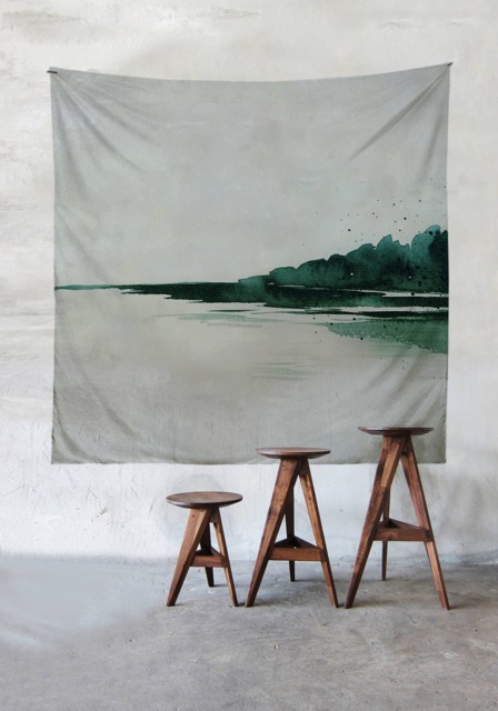 Minimalistic Landscape - Wall Tapestry Tapestry Hangings Wanderlust Bohemian Home Decor Dorm T#63 - image 1