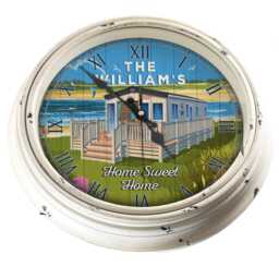 Personalised Caravan Wall Clock Custom Name Caravanning Glass Mother's Birthday Gift For Her Kitchen Home Decor Holiday Ekrc73 - thumbnail 4