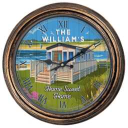 Personalised Caravan Wall Clock Custom Name Caravanning Glass Mother's Birthday Gift For Her Kitchen Home Decor Holiday Ekrc73 - thumbnail 3