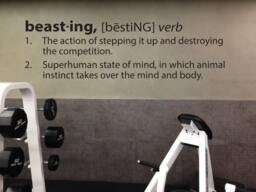 Gym Design Ideas, Beasting Definition Wall Decal, Fitness Wall Decal - thumbnail 1