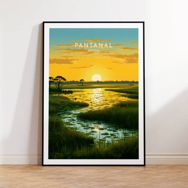 Pantanal Travel Print - Brazil, Poster, Home Decor, Gift Or Canvas - image 1