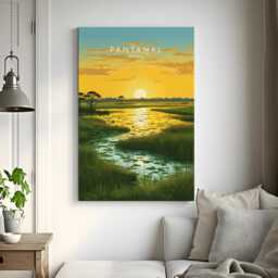 Pantanal Travel Print - Brazil, Poster, Home Decor, Gift Or Canvas - thumbnail 3