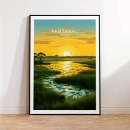 Pantanal Travel Print - Brazil, Poster, Home Decor, Gift Or Canvas - thumbnail 1