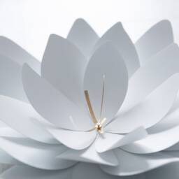 Lotus Flower Wall Clock - Large Modern Home Decor - thumbnail 2