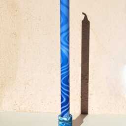 Marbled Eco Resin Candleholder Set Tapered Candlestick Holders - thumbnail 4