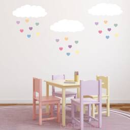 Kids Wall Decals Smiling Clouds Rainbow Stars, Nursery Decals, Decal Kids, Baby Sticker, Decor - thumbnail 2