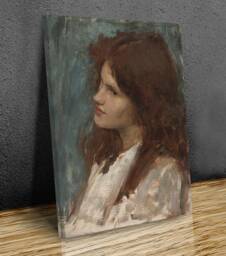 John William Waterhouse Head Of A Girl, Home D??cor, Canvas Print Art Framed - thumbnail 1