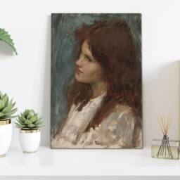 John William Waterhouse Head Of A Girl, Home D??cor, Canvas Print Art Framed - thumbnail 3