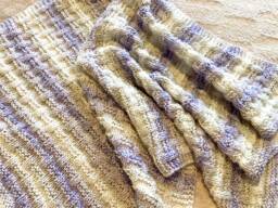 Cosy Hand Knitted Baby Blanket ~ Basket Weave Design Lightweight/Easy Care Acrylic - thumbnail 1