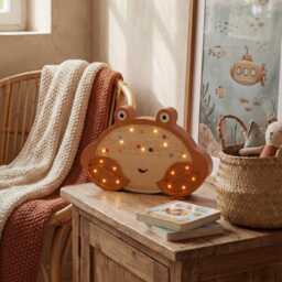 Adorable Crab Wooden Night Light - Personalized Ocean Theme Nursery Lamp, Baby Room Decor, Unique Shower Gift - thumbnail 3