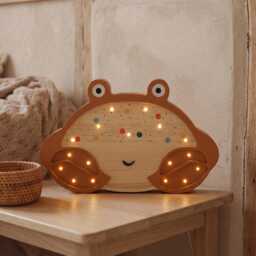 Adorable Crab Wooden Night Light - Personalized Ocean Theme Nursery Lamp, Baby Room Decor, Unique Shower Gift - thumbnail 2